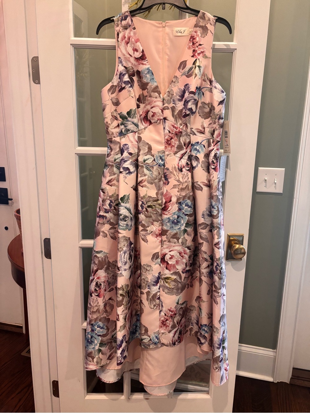 Eliza J Blush Pink Floral V-Neck Dress